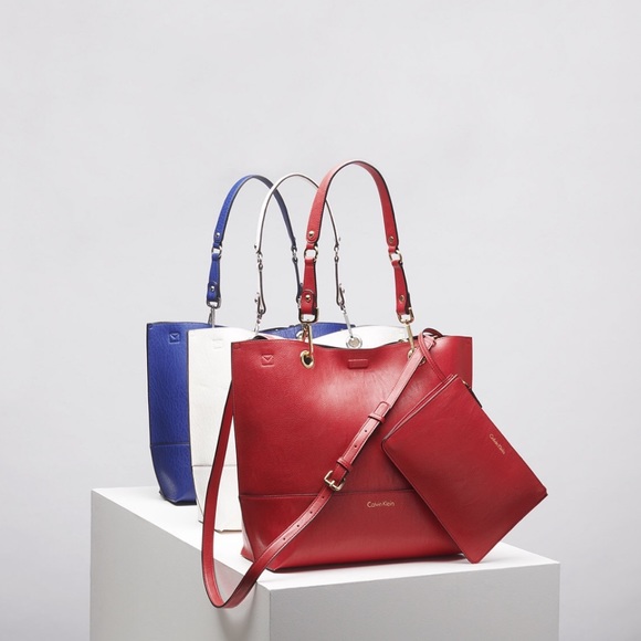 LAST Calvin Klein Reversible Tote With Pouch White - Picture 5 of 5